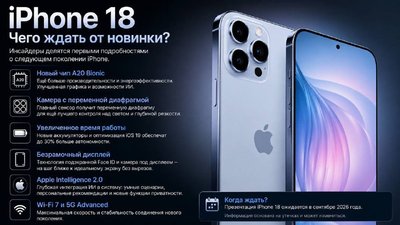 Чего ждать от iPhone 18? Что говорят инсайдеры